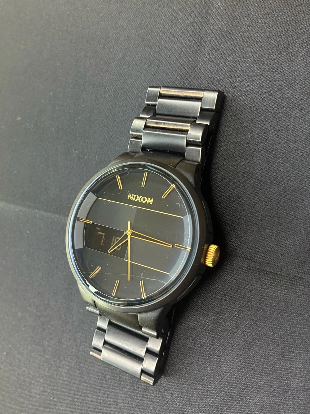 Nixon The Spencer- Black and Gold Stainless Steel Watch